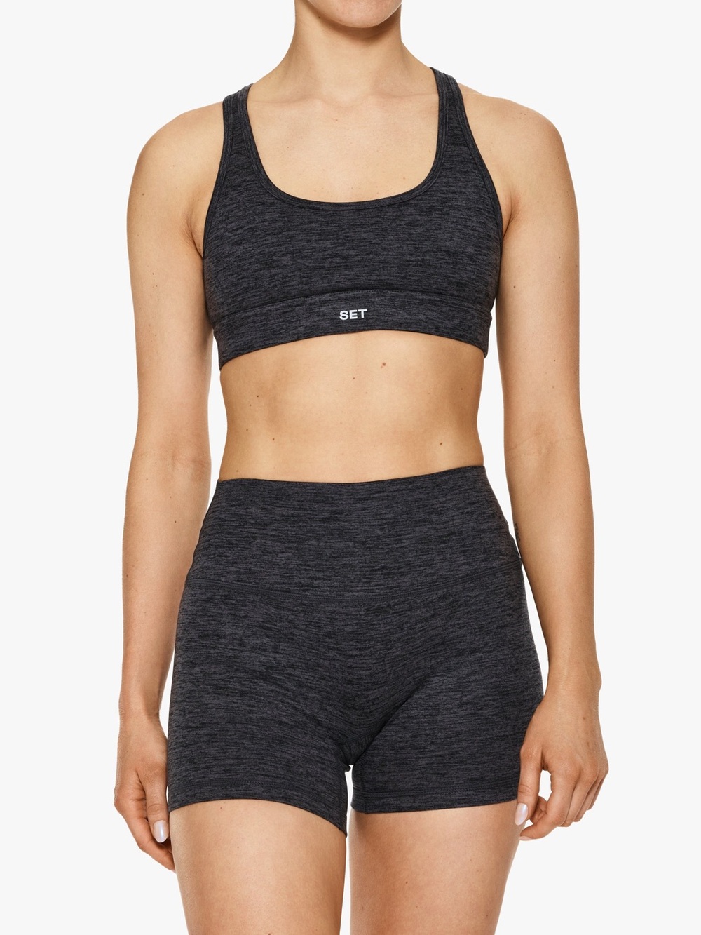 SET Active Charcoal Grey Formcloud High-Rise Bike Shorts Medium
